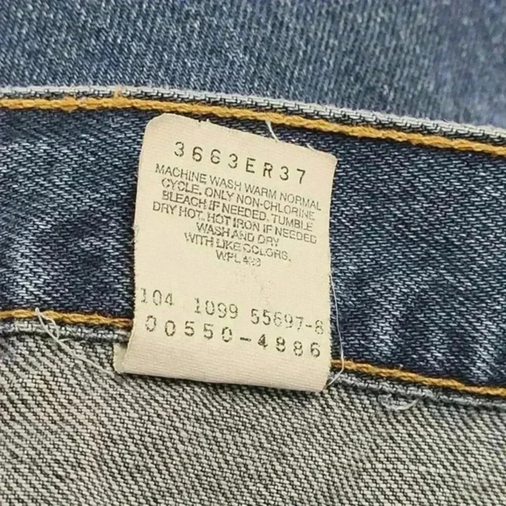 VTG Levis 550 Relaxed Fit Jeans W36‎ L36 Mens Blue Denim - Picture 6 of 8